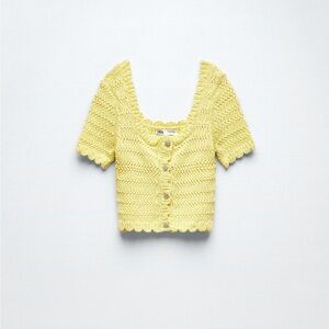 Zara Yellow Knit Sweater